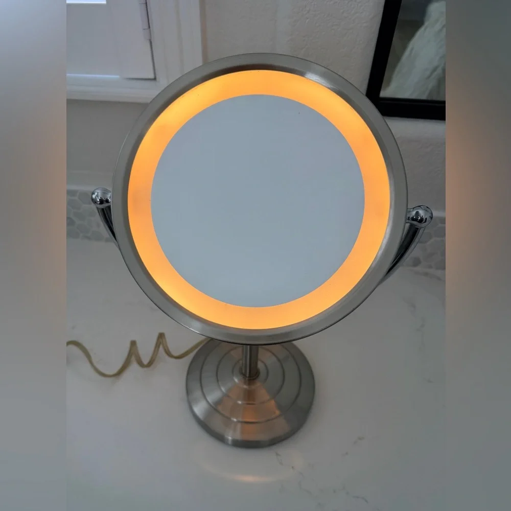 LED Lighted Vanity Mirror in Brushed Nickel